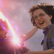 Mckenna Grace and Logan Kim in Ghostbusters Afterlife.